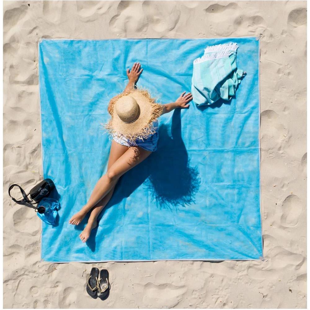 Coperta Da Spiaggia /picnic - 200x200 Cm - Blu - Foto 7