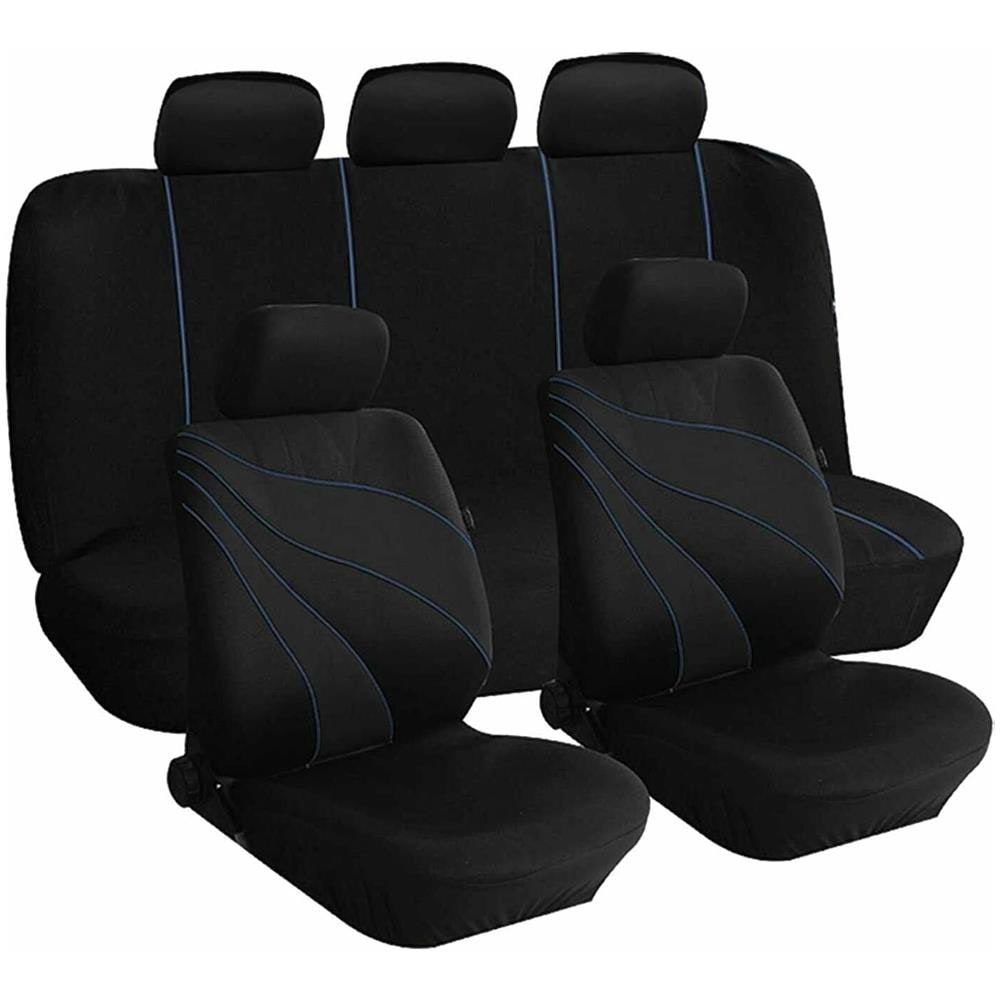 Coprisedili Universali Poliestere 2 Zip Schienali Posteriore Blu - Mod. G - Foto 1