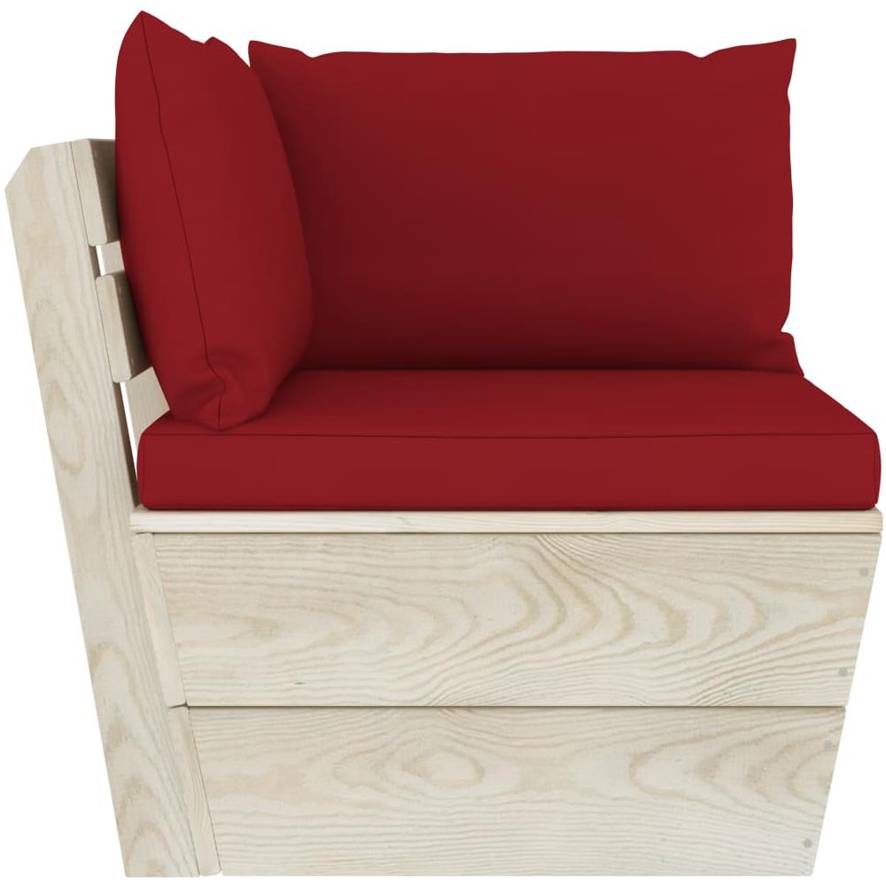 Divano Angolare da Giardino su Pallet e Cuscini Legno di Abete - Foto 2