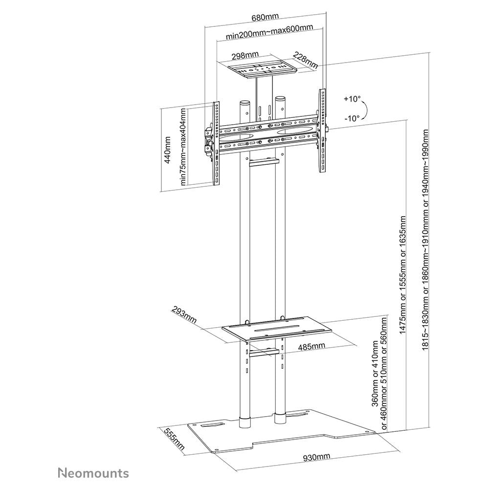 PLASMA-M1700ES Mobiletto per TV - Foto 3