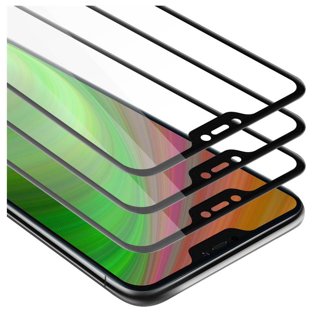 3x Pellicola Armatura A Schermo Intero Compatibile Con Xiaomi Mi A2 Lite / Redmi 6 Pro In Trasparente Con Nero - 3x Vetro Temperato (tempered) Di Protezione Del Display In Durezza 9h Con 3d Touch - Foto 1