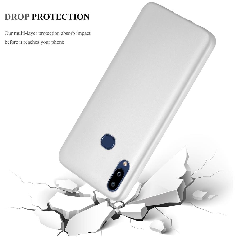 Custodia Compatibile Con Samsung Galaxy A10s In Argento Metallico - Coperchio Protettivo In Silicone Tpu Flessibile - Foto 7