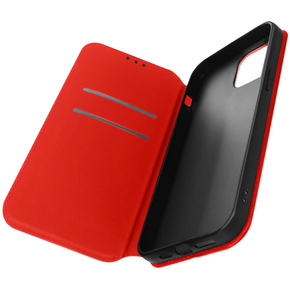 Custodia Iphone 14 Portafoglio Supporto Video Rossa - Foto 1