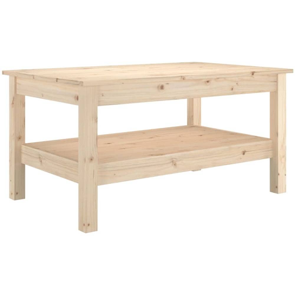 Tavolino Da Salotto 80x50x40 Cm Legno Massello Di Pino - Foto 2