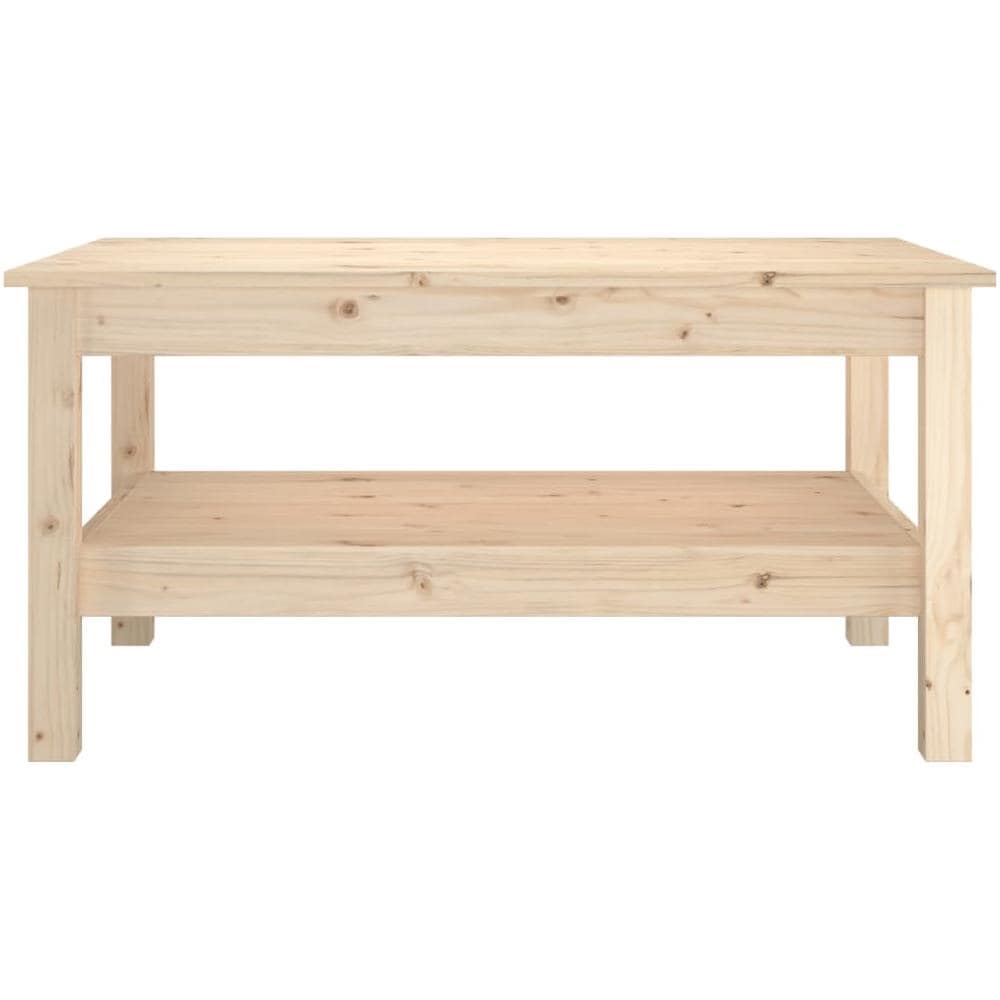 Tavolino Da Salotto 80x50x40 Cm Legno Massello Di Pino - Foto 3