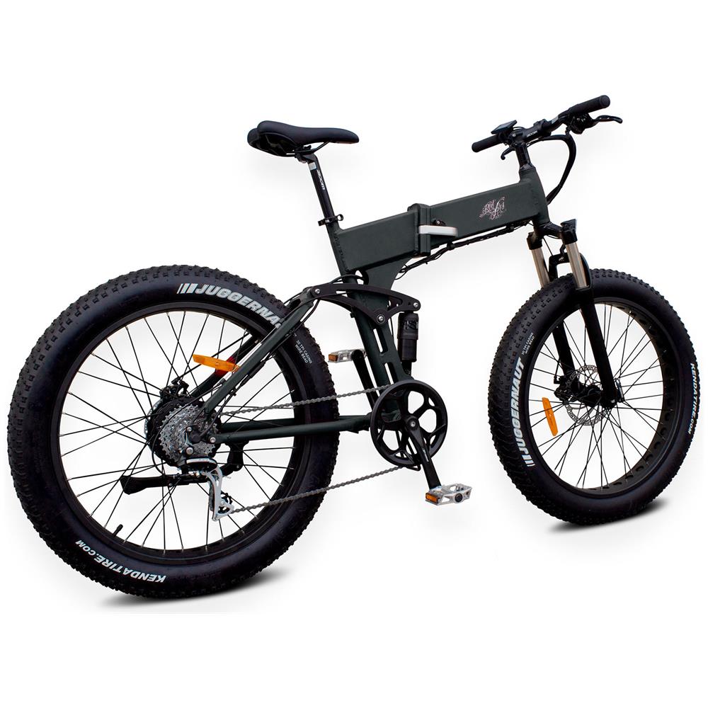 Raptor Fat - Matt Grey - 250w / 14ah - Bicicletta Elettrica Pieghevole - Doppia Sospensione Pieghevole E-bike - Mountain Fat Elettrica Pieghevole - Foto 2