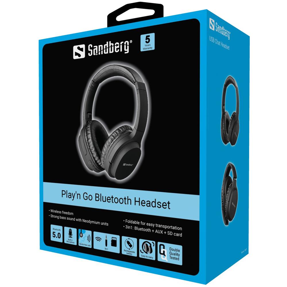 126-37 cuffia e auricolare Con cavo e senza cavo A Padiglione Musica e Chiamate Micro-USB Bluetooth Nero - Foto 3