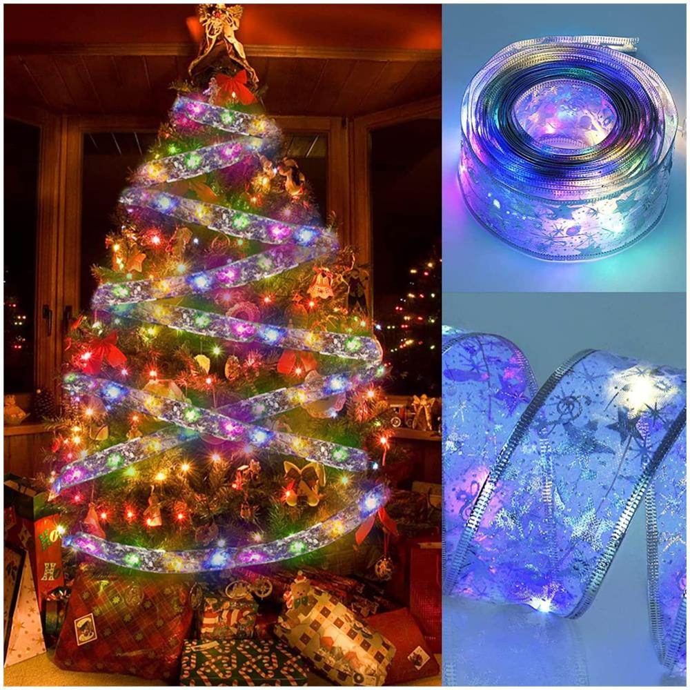 Luci Del Nastro Di Natale Silver - Foto 2