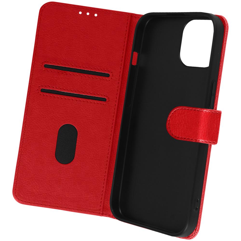 Custodia Per Iphone 15 Pro Max Copertina Portacarte Funzione Supporto Rossa - Foto 5