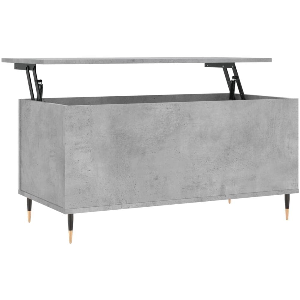 Tavolino Salotto Grigio Cemento 90x44,5x45 Cm Legno Multistrato - Foto 2