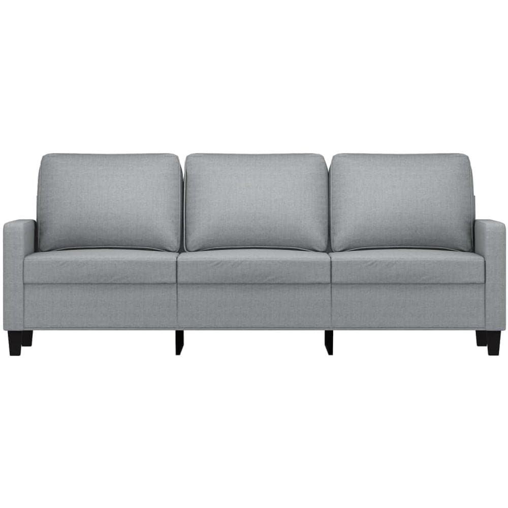 Divano A 3 Posti Grigio Chiaro 180 Cm In Tessuto - Foto 3