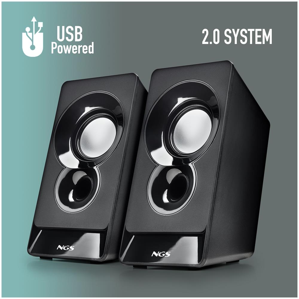 Sb 210: Altoparlante Per Pc Da 12 W Con Connessione Usb. Suono Chiaro. Ingresso Audio Con Cavo Jack Da 3,5 Mm. Plug & Play. Colore Nero. - Foto 1
