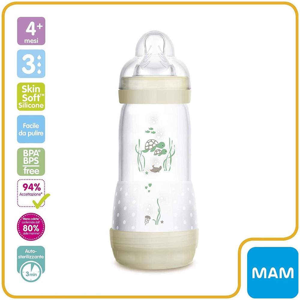 Mam Biberon Easy Start 320 ml 4+ Tettarella 3 Neutro - Foto 1