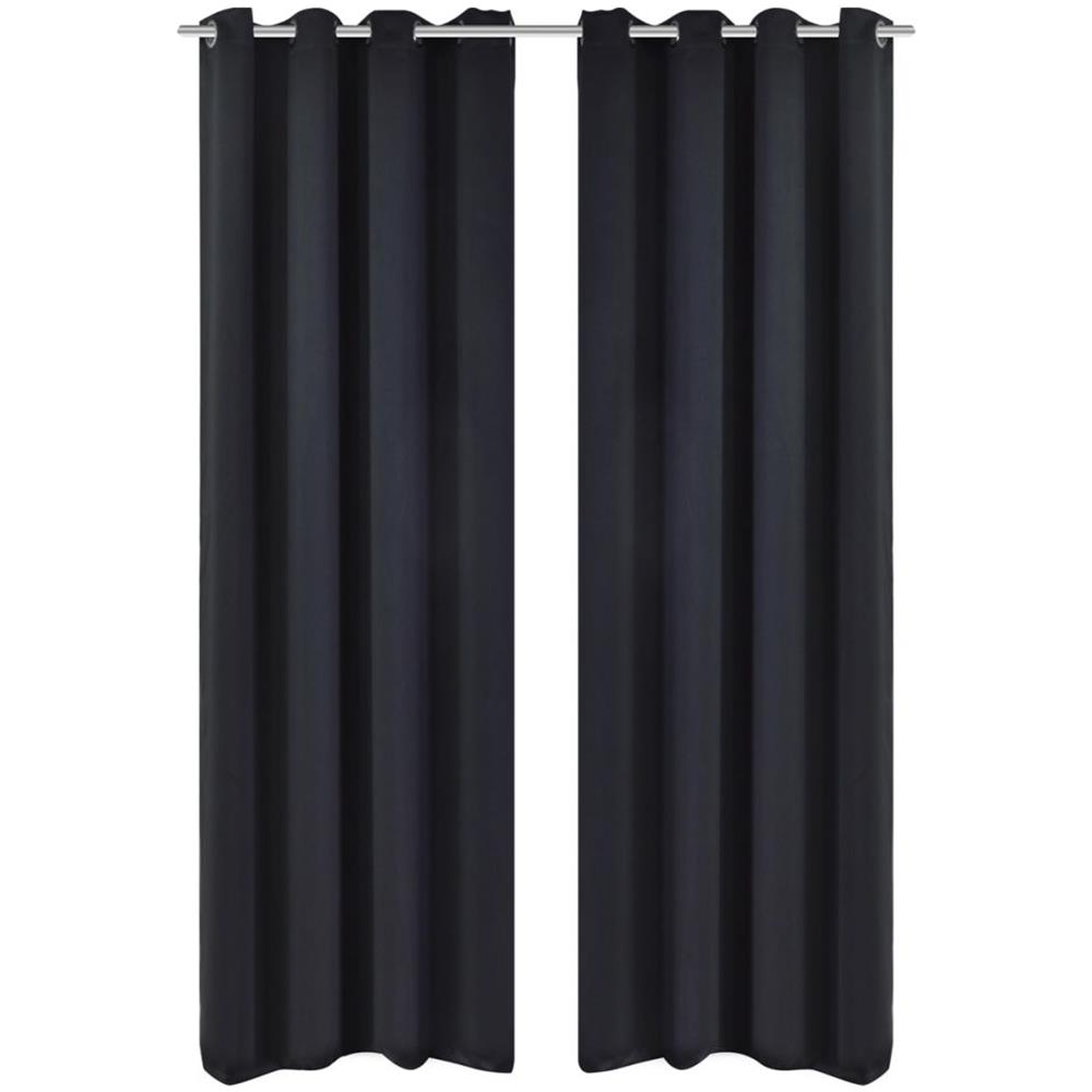 Tenda Termica Oscurante Foderata Nera Blackout 135 X 245 Cm 2 Pz - Foto 1