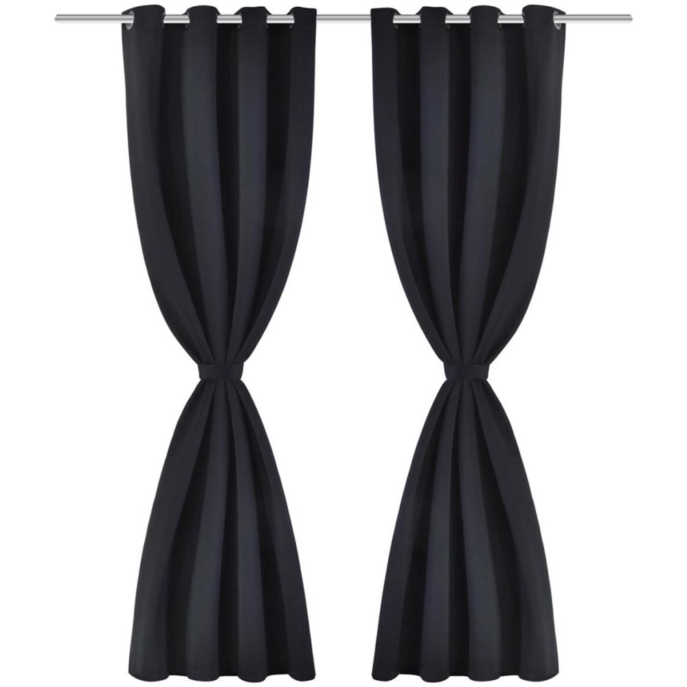 Tenda Termica Oscurante Foderata Nera Blackout 135 X 245 Cm 2 Pz - Foto 2