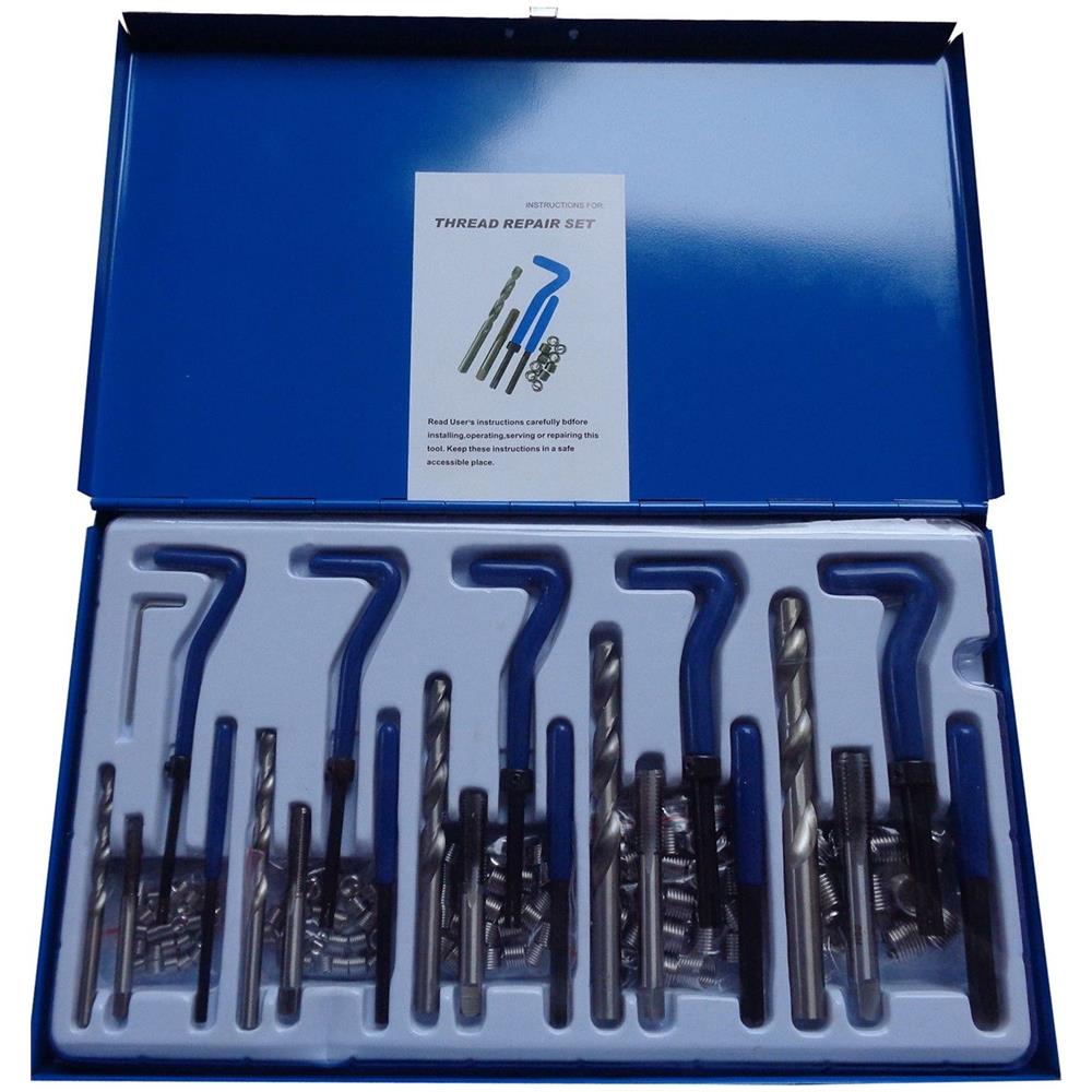 KIT RIPARAZIONE FILETTI ELICOIDI MASCHI RIPRISTINA FILETTATURE 131 PZ
