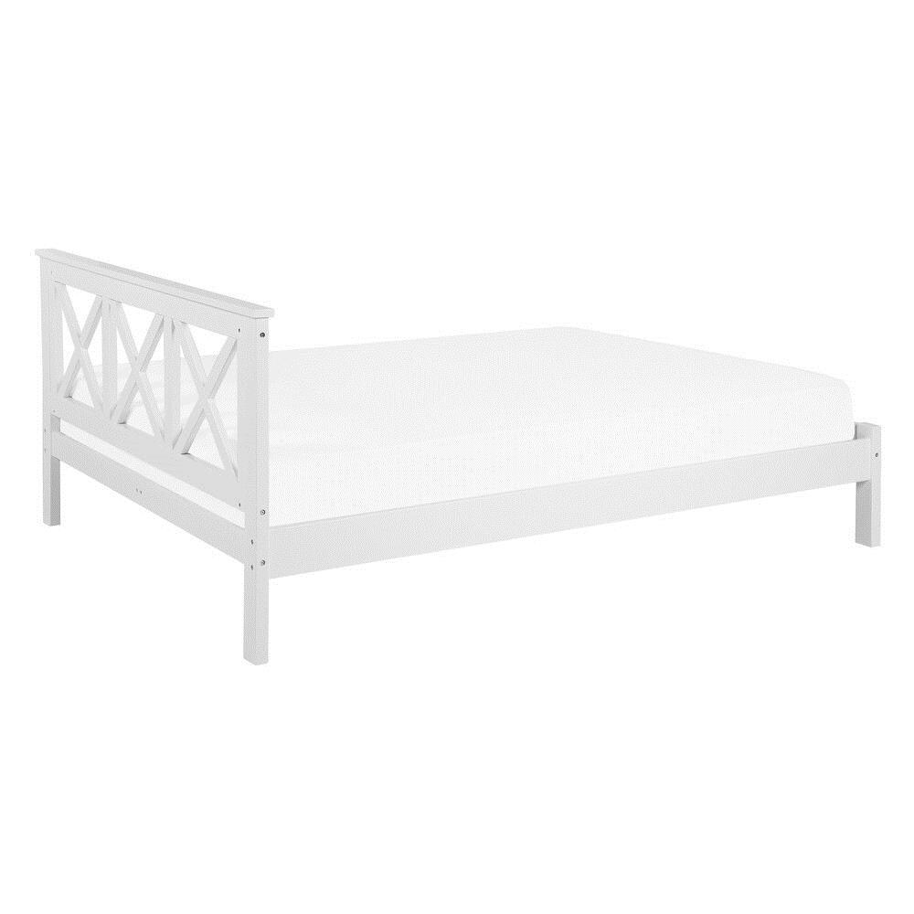 Letto Doppio In Legno Bianco 180x200cm Tannay - Foto 2