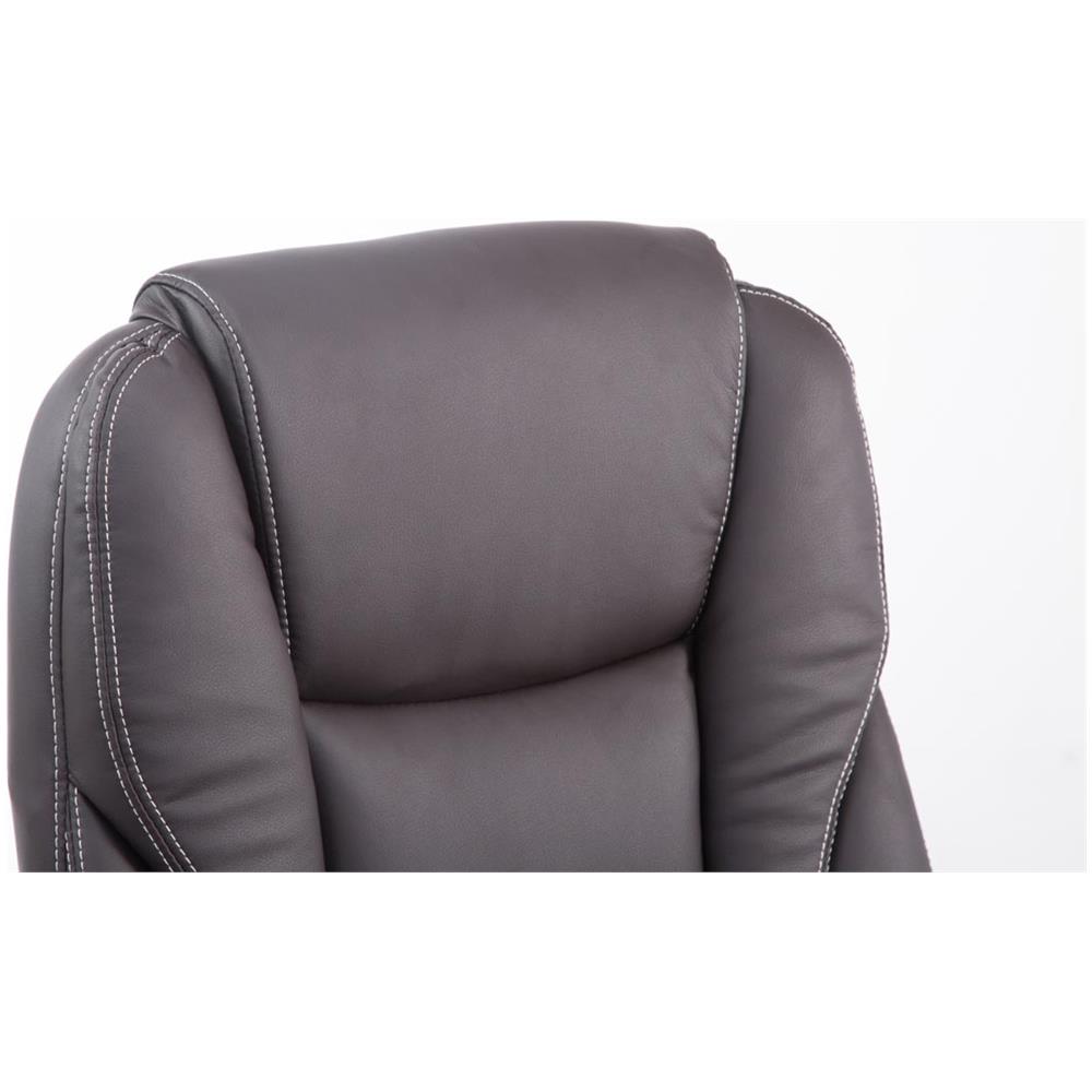 Sedia Ufficio Pacific in Similpelle - Poltrona Studio Carico Max 150 kg I Sedia Pc Imbottita e Regolabile I Poltrona Ufficio Ergonomica con Poggiapiedi e Ruote Antiattrito Marrone - Foto 5