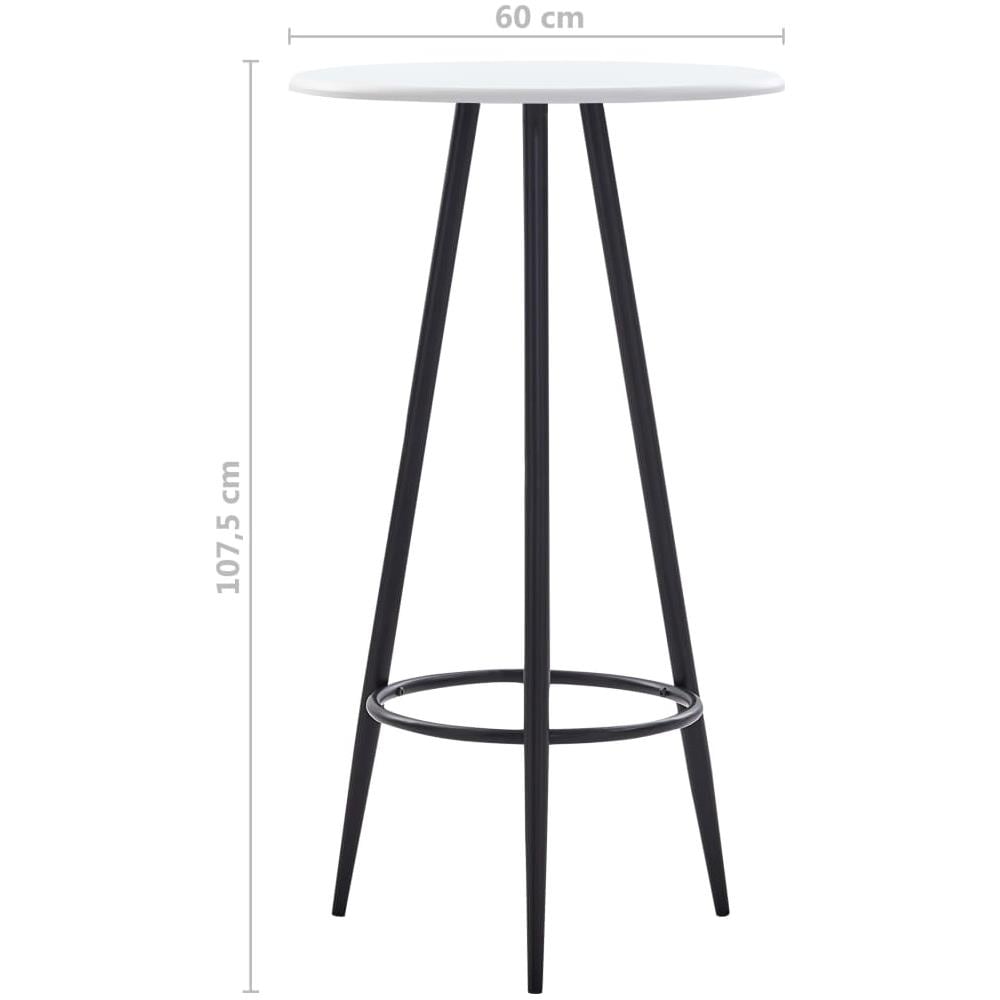 Tavolo Da Bar Bianco 60x107,5 Cm In Mdf - Foto 4