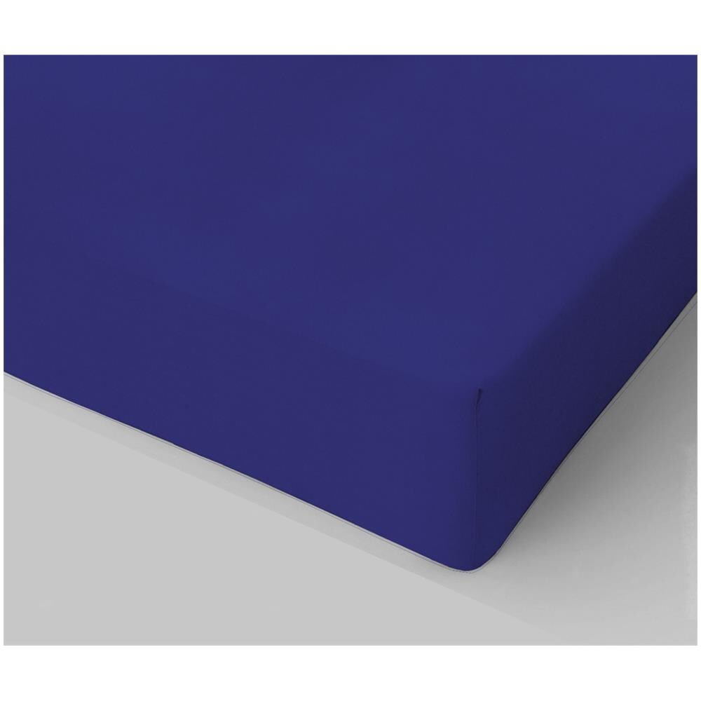 Lenzuolo Sotto Con Angoli Invernale Felpato In Flanella Anti-pilling 100% Cotone Tinta Unita Una Piazza E Mezza 120x200 Cm - Blu - Foto 1