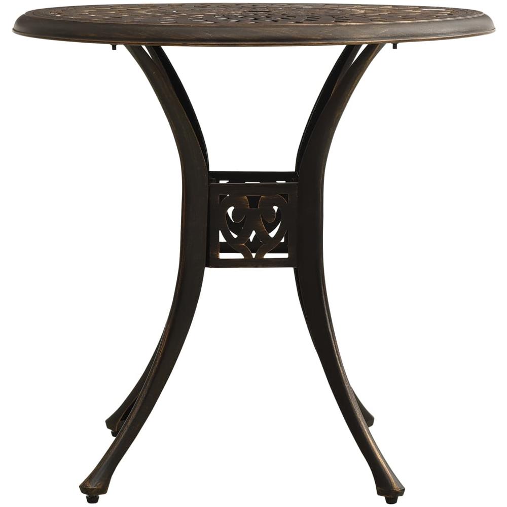 Tavolo da Giardino Bronzo 78x78x72 cm in Alluminio Pressofuso - Foto 2