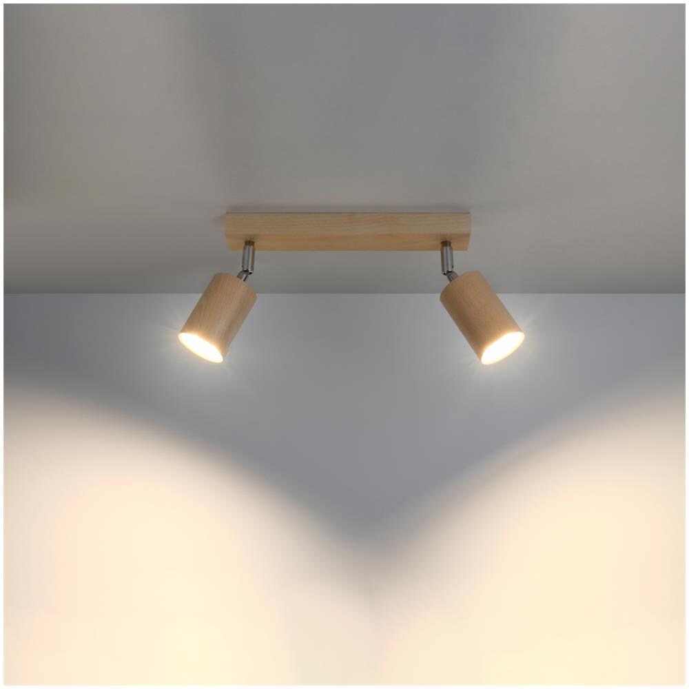 Doppio Faretto Incasso Luce Legno Naturale Gu10 - Foto 10