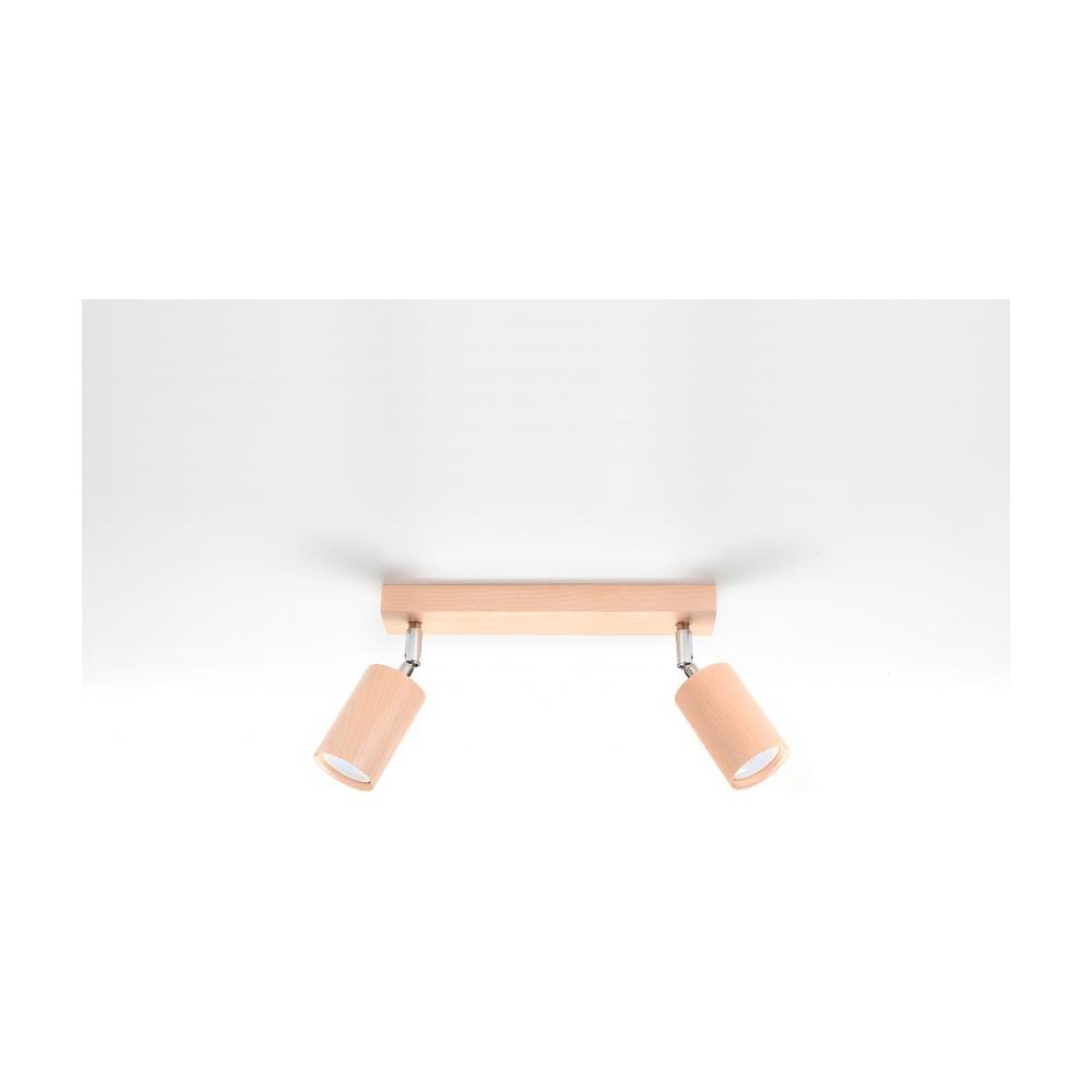 Doppio Faretto Incasso Luce Legno Naturale Gu10 - Foto 2