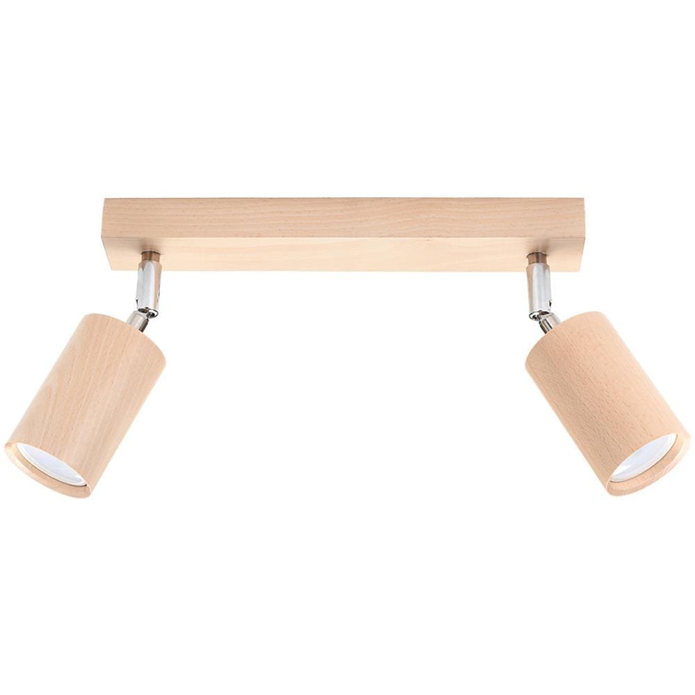 Doppio Faretto Incasso Luce Legno Naturale Gu10 - Foto 1