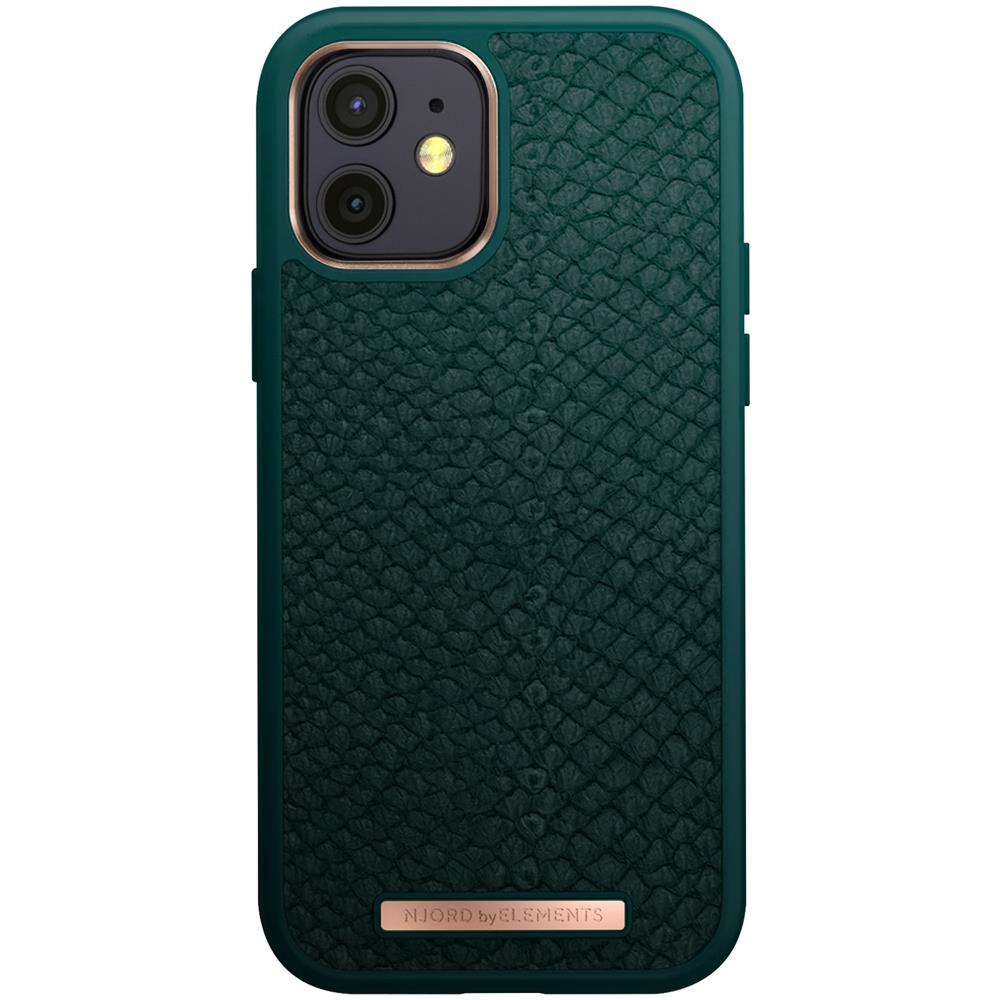 Cover Iphone 12 E 12 Pro Pelle Di Salmone Premium Antiurto 2m Njord Verde Pino - Foto 5