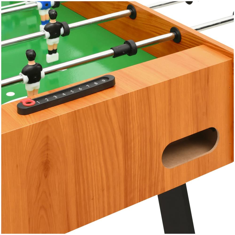 Calcio Balilla Pieghevole 121x61x80 Cm Marrone Chiaro - Foto 2