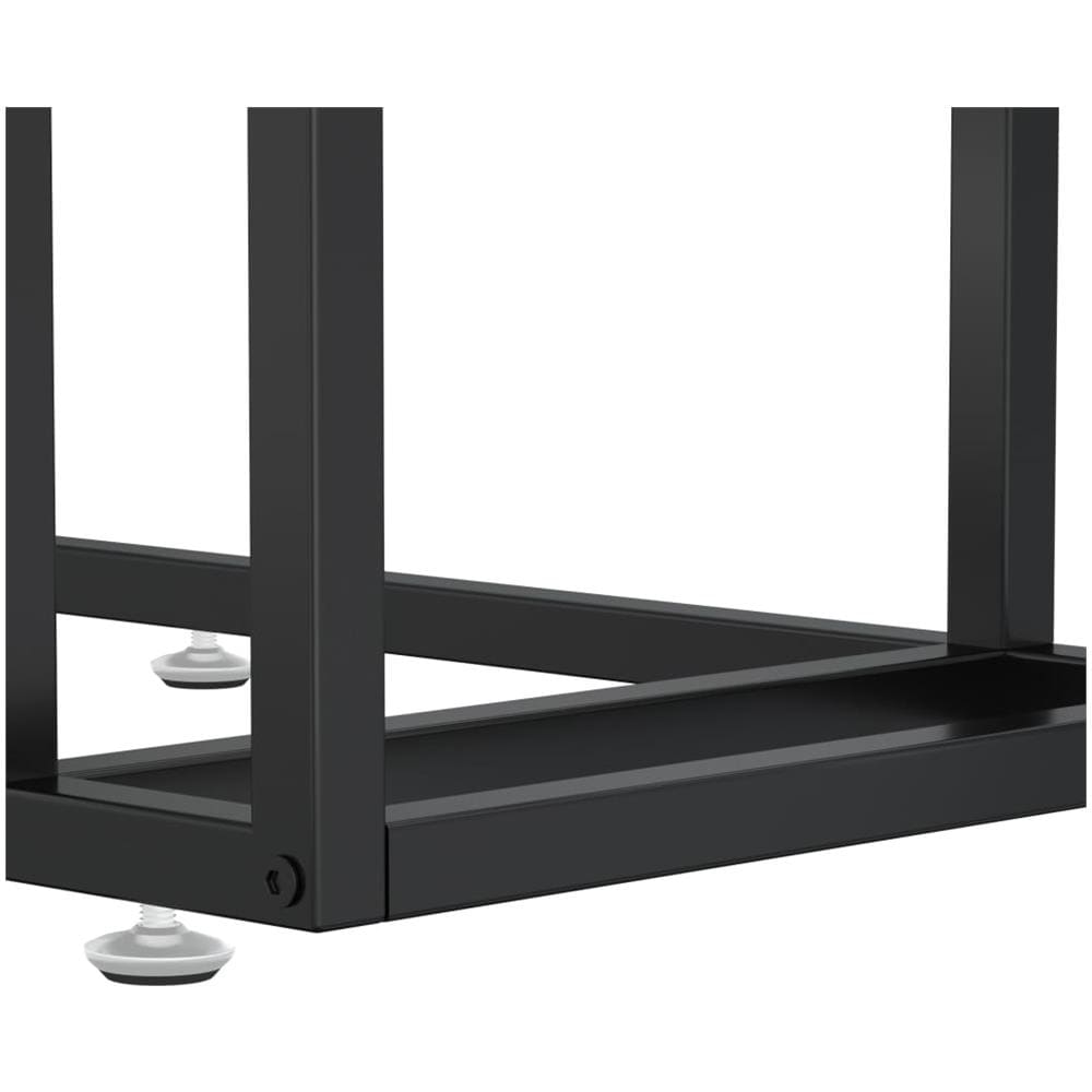 Tavolino Per Computer Marmo Bianco 50x35x65 Cm Vetro Temperato - Foto 2