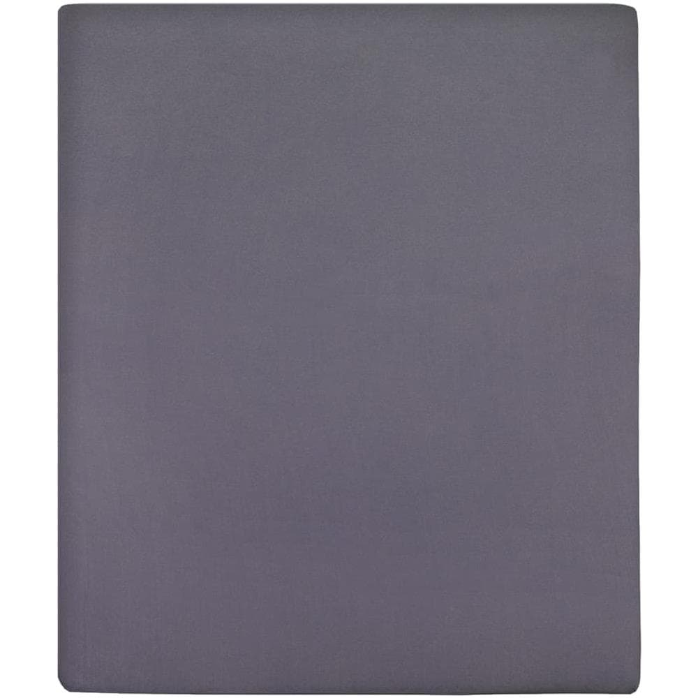 Lenzuola Con Angoli Jersey 2 Pz Antracite 180x200 Cm Cotone - Foto 2