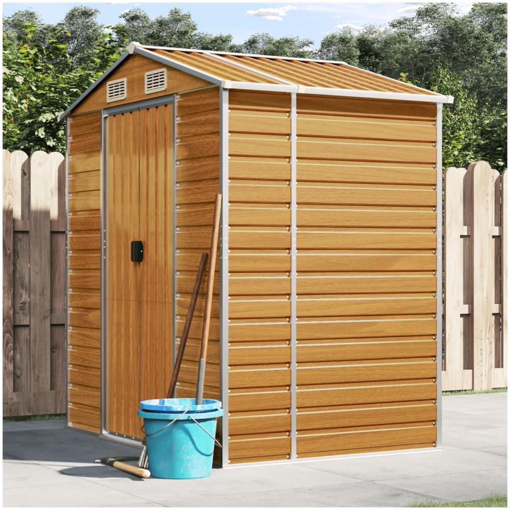 Capanno Giardino Marrone Chiaro 191x130x198cm Acciaio Zincato - Foto 1