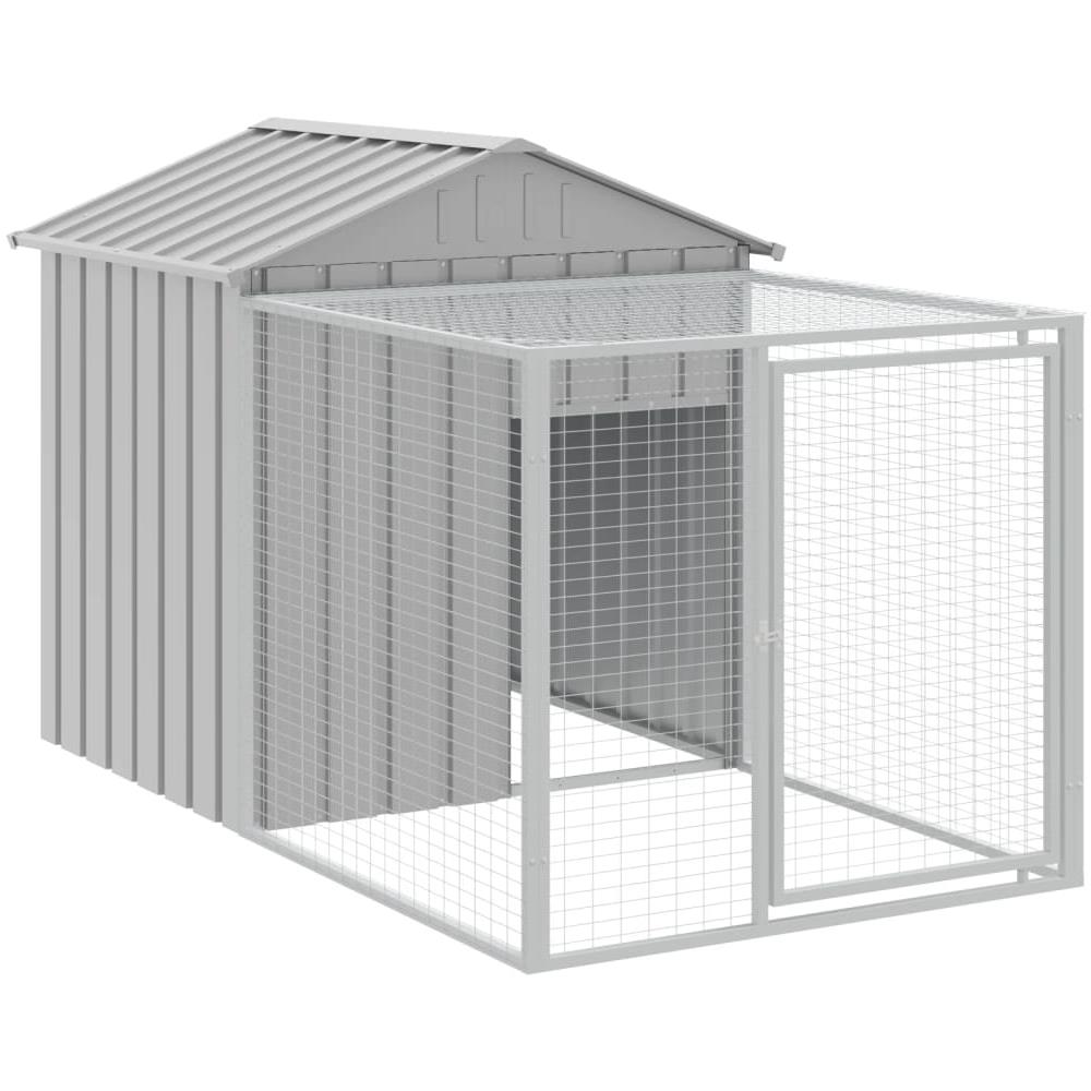 Pollaio Area Corsa Grigio Chiaro 117x201x123 Cm Acciaio Zincato - Foto 2