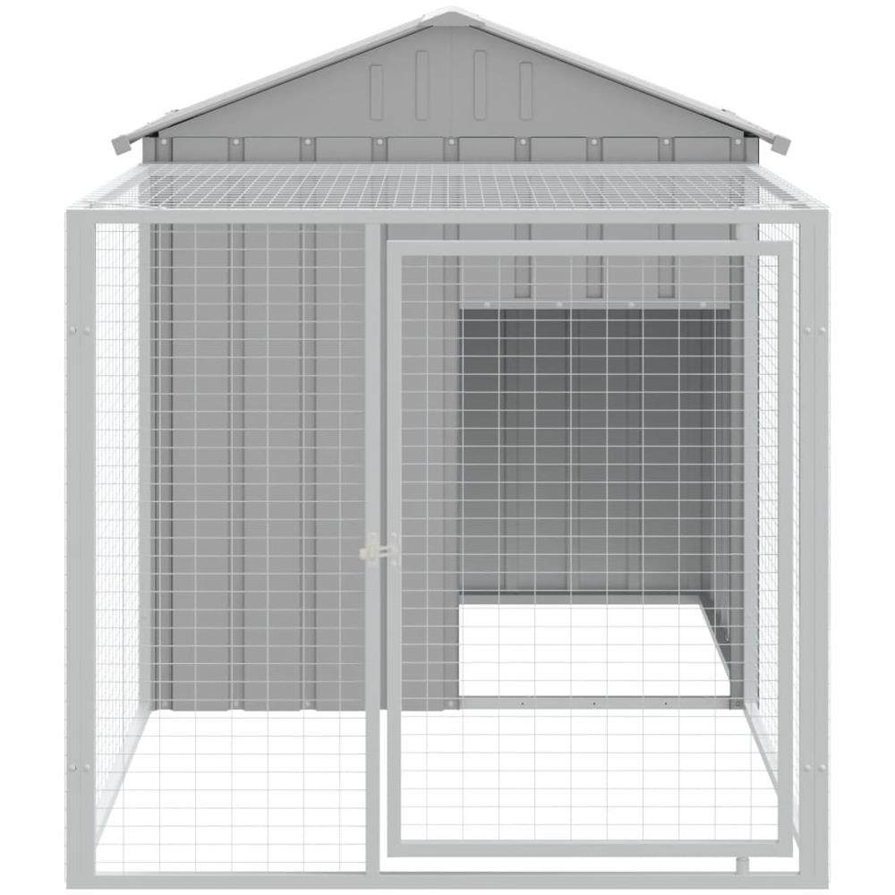Pollaio Area Corsa Grigio Chiaro 117x201x123 Cm Acciaio Zincato - Foto 3