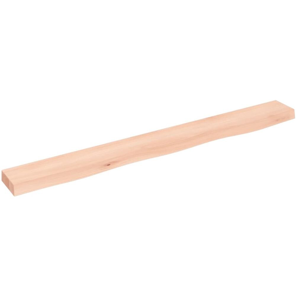 Ripiano a Parete 100x10x4 cm Legno Massello Rovere Non Trattato - Foto 1