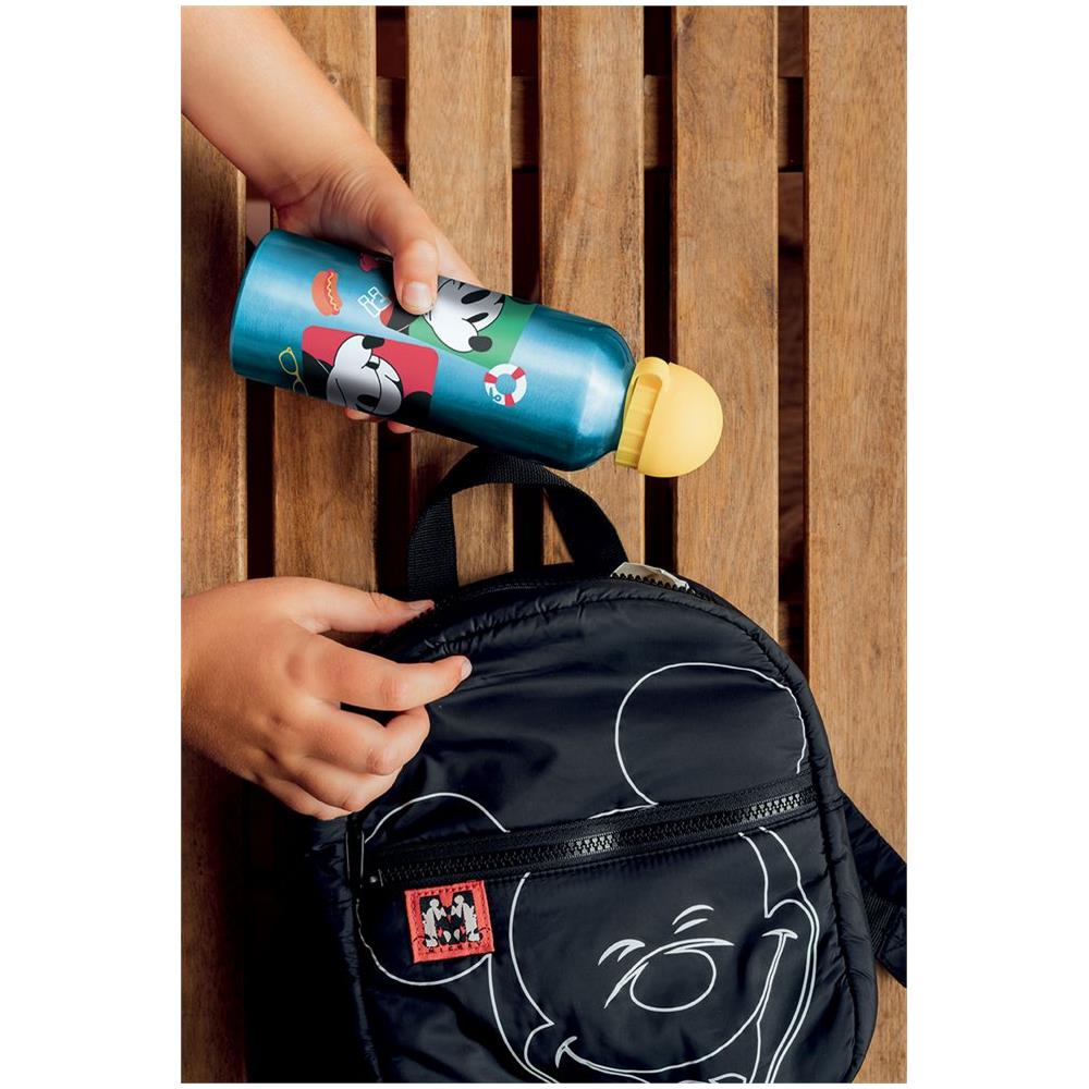 Disney Borraccia Azzurra Per Bambini In Alluminio Mickey Mouse Topolino 530 Ml Con Beccuccio E Tappo Di Sicurezza - Foto 2