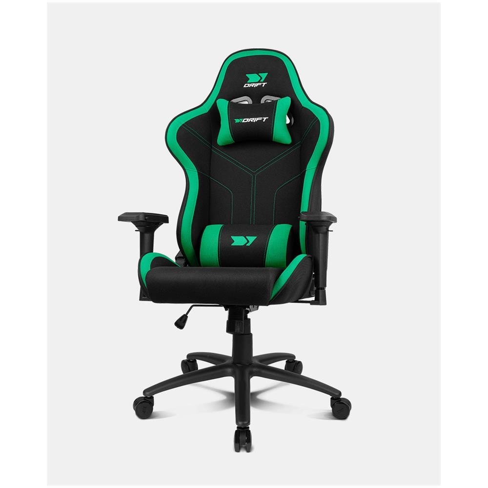 DR110BG sedia per videogioco Poltrona per gaming Seduta imbottita Nero, Verde - Foto 1