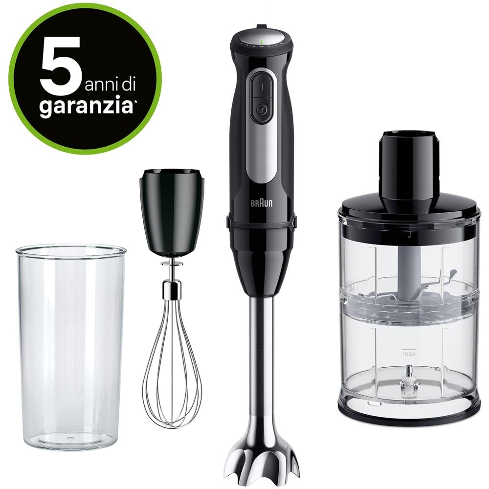 Frullatore ad Immersione MQ55254MBK Capacità 0.5 Litri Potenza 1000 Watt Colore Acciaio inox - Foto 2