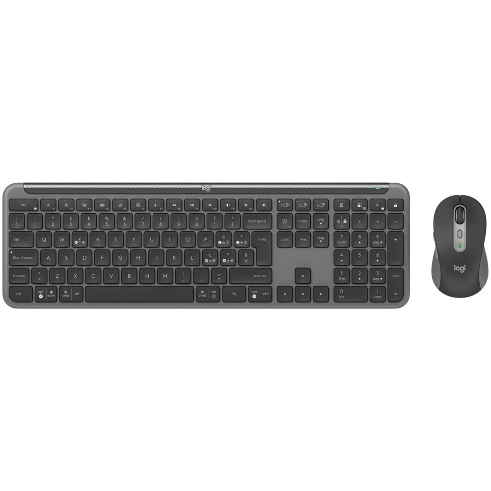 Tastiera e Mouse Wireless 920-012487 per Ufficio (Layout Italiano) Colore Nero - Foto 1