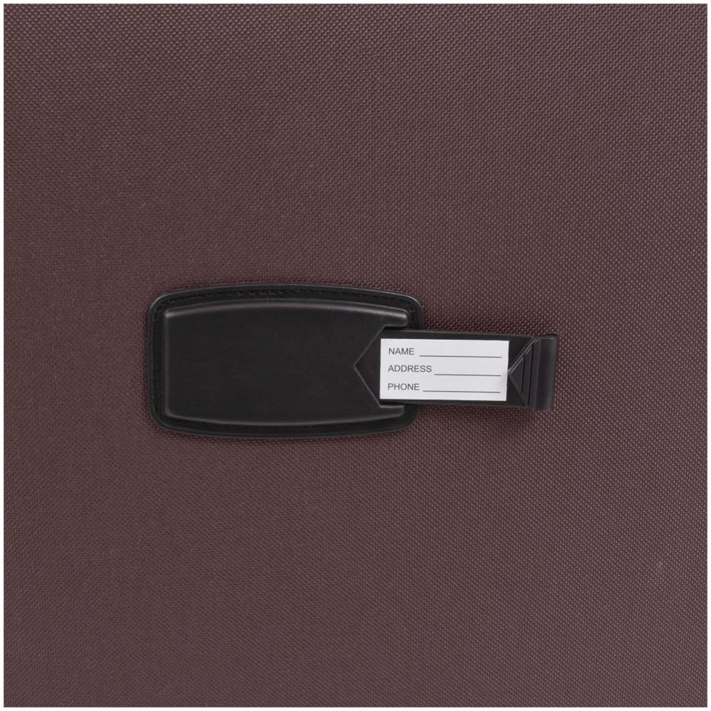 3 Pz Set Di Valigie Trolley Morbide Color Caffè - Foto 2