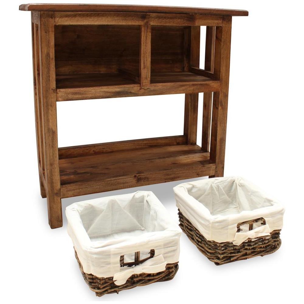 Consolle In Legno Massello Recuperato 69x28x70 Cm - Foto 3