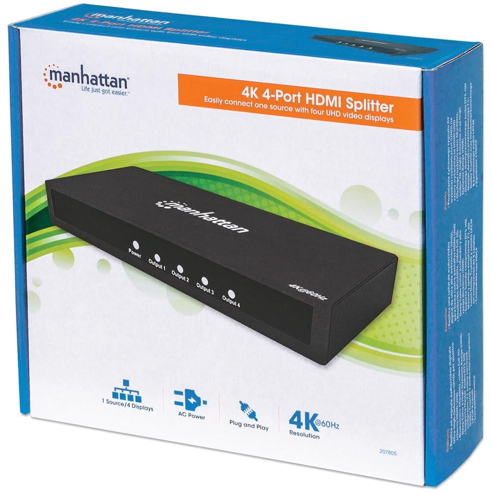 IDATA HDMI2-4K4MH - Splitter HDMI 2.0 4K UHD 3D 4 vie - Foto 2