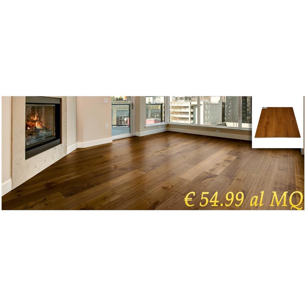 Lotto Stock Maxilistone 50mq ""country Aff"" Piallato A Mano Rovere Affumicato - Foto 1