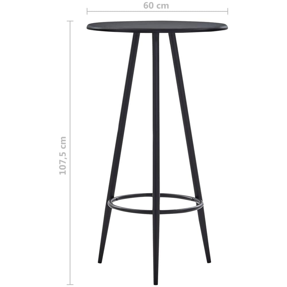 Tavolo Da Bar Nero 60x107,5 Cm In Mdf - Foto 7