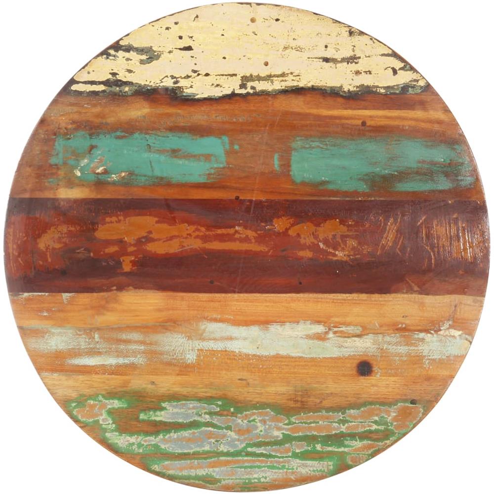 Piano del Tavolo Rotondo 70 cm 15-16 mm in Massello di Recupero - Foto 2
