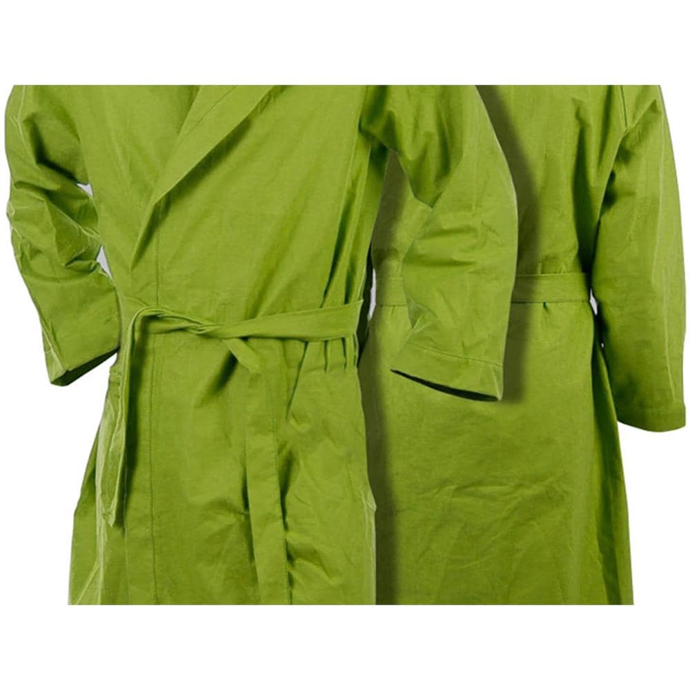 Accappatoio Con Cappuccio In Microfibra Adulto Unisex In Tinta Unita Vari Colori M Verde - Foto 2