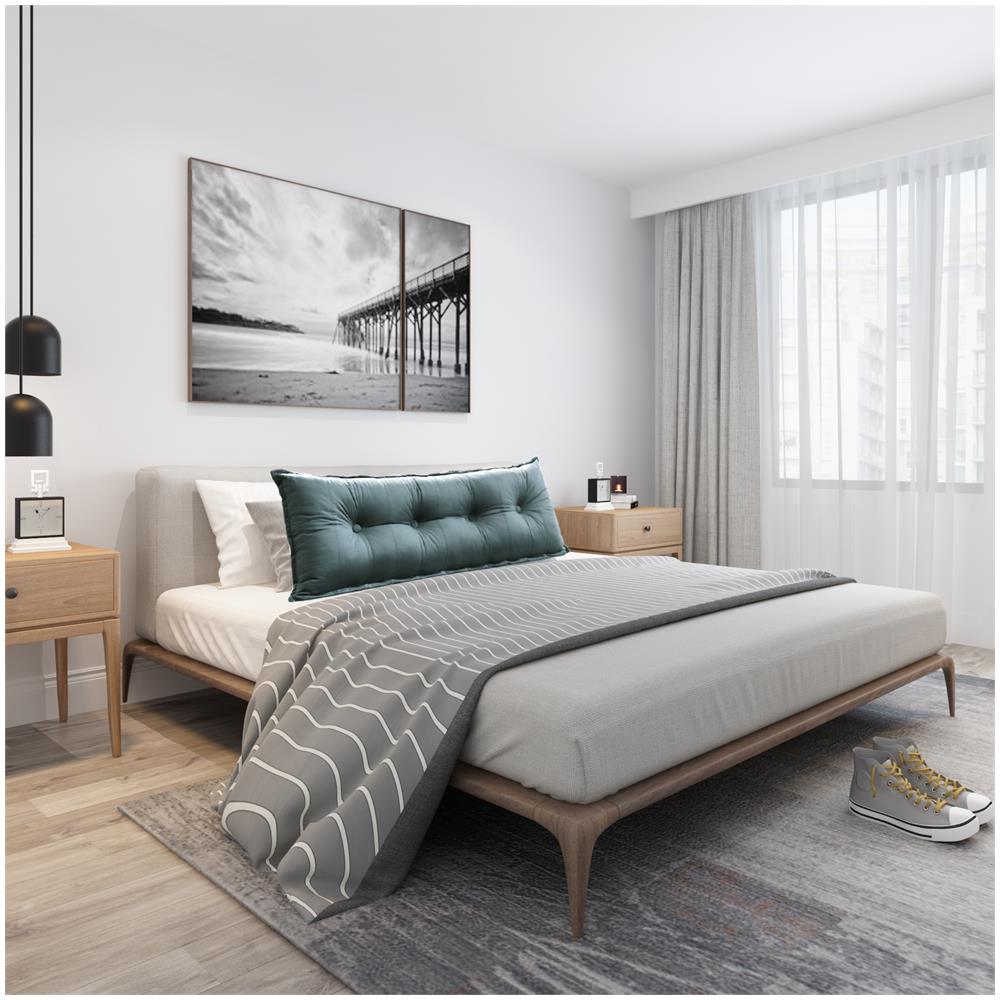 Cuscini Da Lettura Rettangolare Supporto Posteriore Confortevole Cuscino Corpo Testata Di Letto Lombare Cuscini De Laterale Sostegno Per Divano Letto 100cm Lx8cm Px50cm A - Foto 2