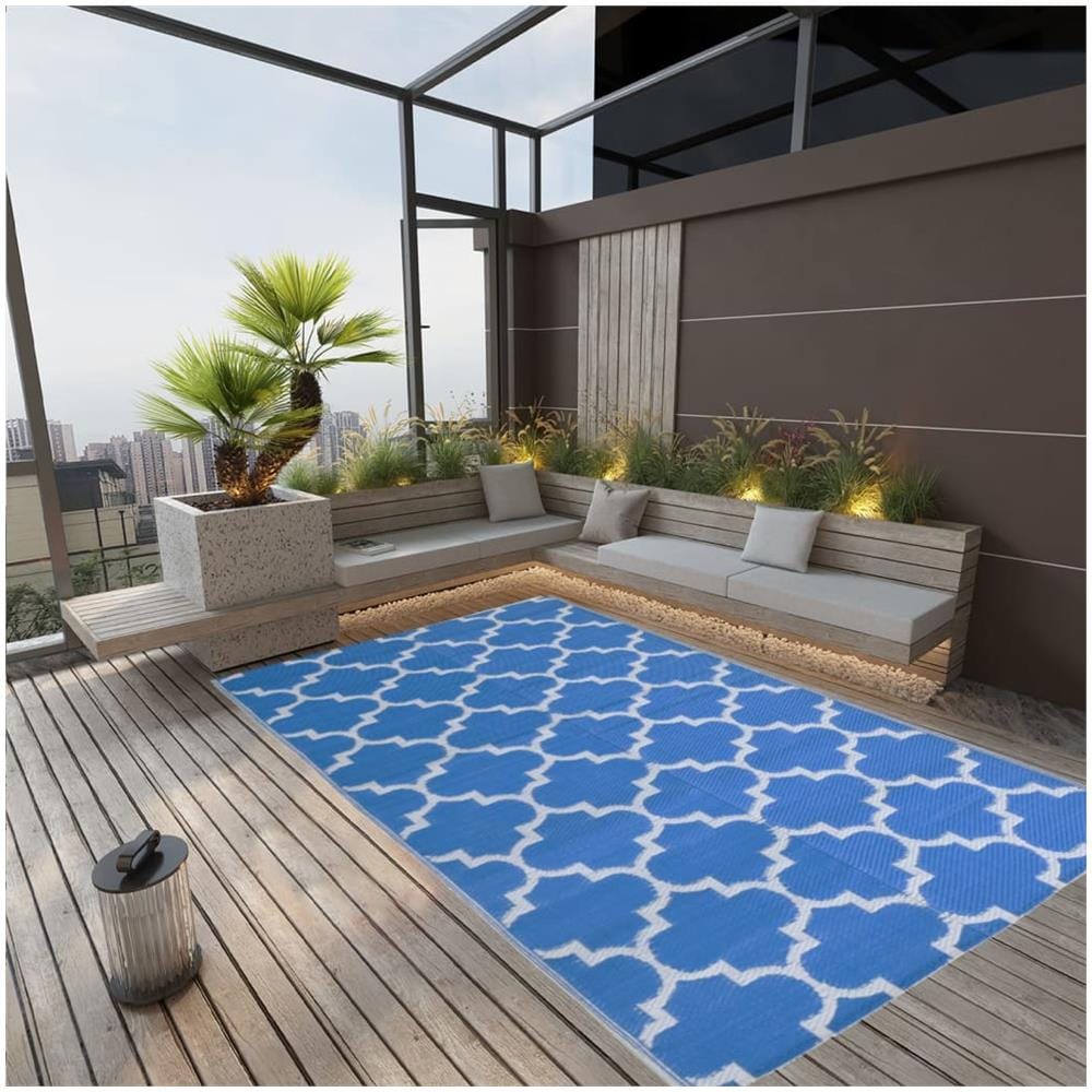 Tappeto Da Esterni Blu 190x290 Cm In Pp - Foto 1