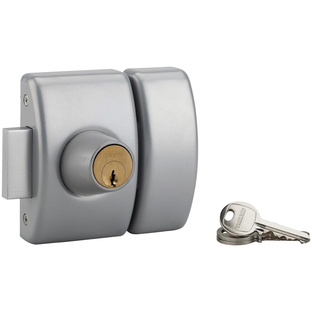 Serratura A Doppia Entrata Design 5, Cilindro 50mm, Acciaio, 3 Chiavi, Argento - Thirard - Foto 1